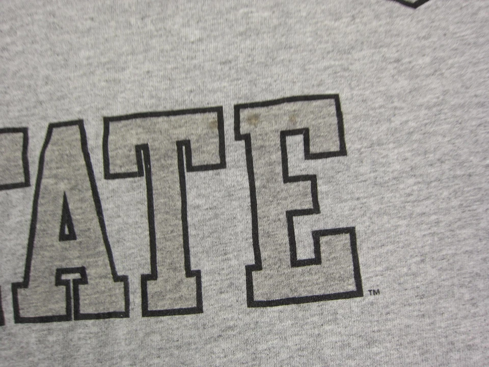 Vintage Illinois State Shirt Mens Large Gray College University Made in USA 90s - Image 3 of 4