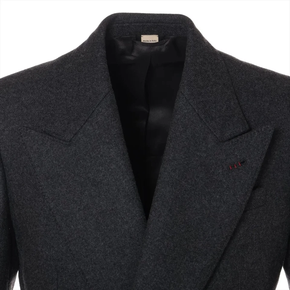 Gucci Wool & Cashmere coats 48 Men's Gray 721273 - Image 4 of 4