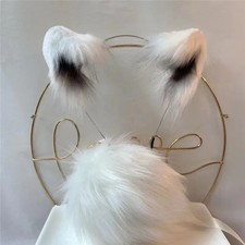 Custom Imitation Polar Bear Anime Beast Ear hairhoop tail Cosplay Halloween Prop