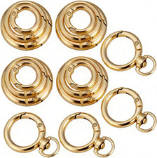 16PCS Metal Spring O Ring Set, Mixed Sizes round Carabiner Keychain Snap Hooks f