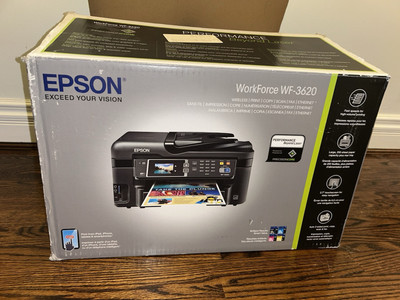 New *Open Box* Epson WorkForce WF-3620 Color Wireless Inkjet All-in-One Printer