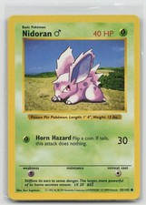 Nidoran (M) 55/102 Base Set Common LP Pokemon TCG