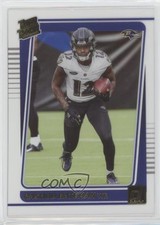 2021 Panini Clearly Donruss Rated Rookie Gold Rashod Bateman #66 15fy