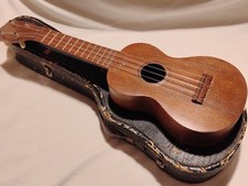 ANTIQUE 30s GORGEOUS MAHOGANY GRETSCH SOPRANO UKULELE w CASE AMAZING BRIGHT TONE