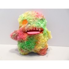 Fuggler Snuggler Pets Rainbow Monster Plush Toy Teeth Squeaker Tie Dye Multi