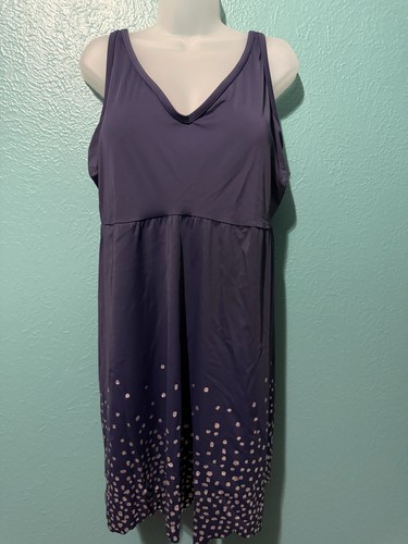 Swimsuits For All Plus 24 Navy Blue 1-Piece Swimdress Wide Adjustable Straps