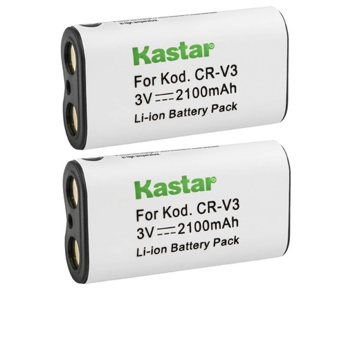 CR-V3 Battery 2-Pack Replacement for PowerShot A60 70 75 300, Coolpix 600 700...