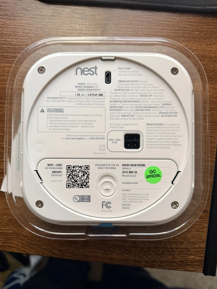 Google Nest Protect 2da Generación Cableado Smoke Co Alarma Blanco Foto 3 de 3