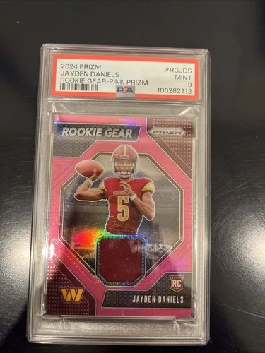 2024 Prizm Jayden Daniels Rookie Gear Pink Prizm Psa 9