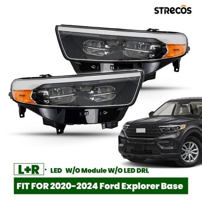 LED Headlights For 2020-2024 Ford Explorer Base W/O DRL W/O Module Left Right
