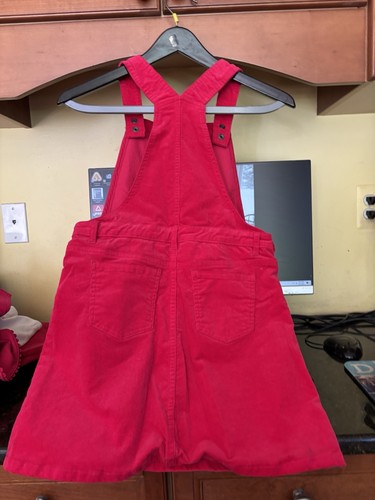 Gymboree Red Corduroy Apple Jumper Dress Girls Sz 10/Never Worn/Beautiful - Picture 2 of 6