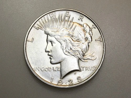 1923-D $1 PEACE SILVER ONE DOLLAR CH/GEM BU