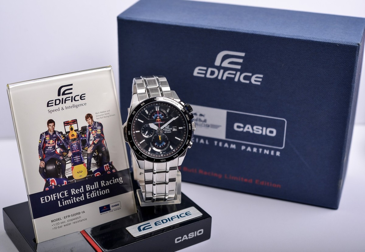 Casio Edifice Red Bull Racing Limited Edition EFR- 520RB-1 Full