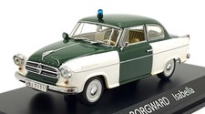 Norev 1/43 Scale 820030 - Borgward Isabella Police Car - White/Green