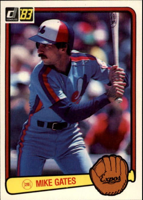 1983 Donruss Baseball Card #114 Mike Gates - Grade: NM