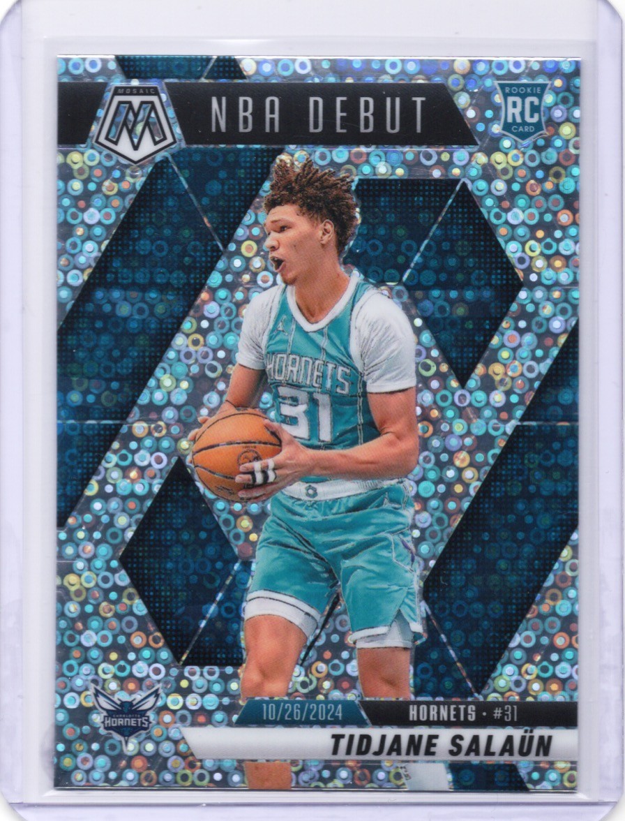 2024-25 Panini Mosaic - Tidjane Salaun Fast Break Silver Mosaic NBA Debut RC