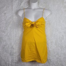 Simon Miller x Mango Yellow Tie Front Mini Dress Spaghetti Strap Size 6 Resort