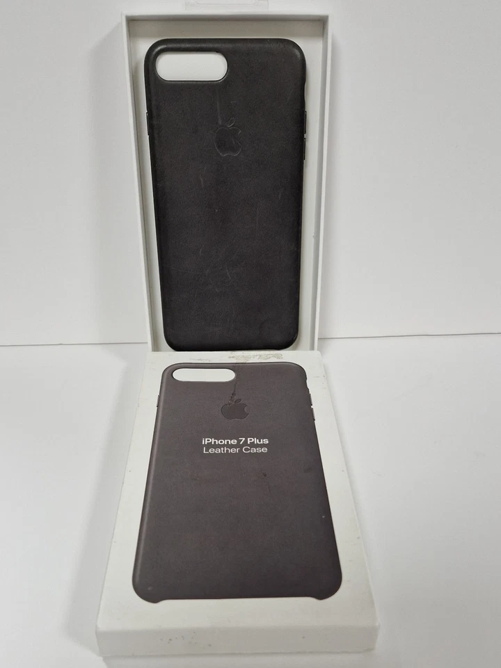 Official Apple iPhone 7 Plus 8 Plus Leather Case - Storm Grey Cover MMYE2ZM/A - Image 2 of 4