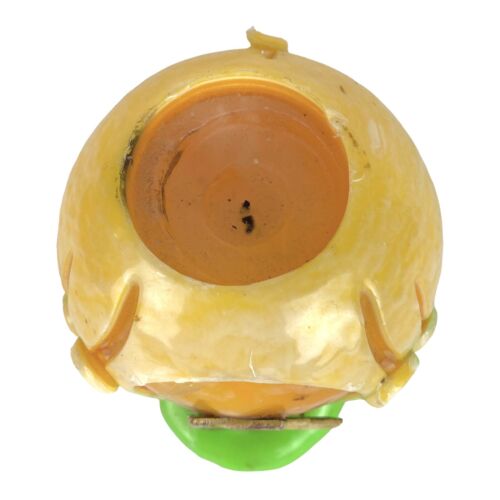 Wax Carved Candle Butterfly Orange Round Ball 4 1/2” Dia X 4” Tall - Picture 3 of 4