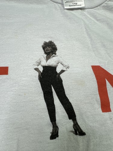 Vintage Tina Turner Tour T-Shirt Twenty Four Seven Tour 1999 Giant Cropped Large - Picture 2 of 15