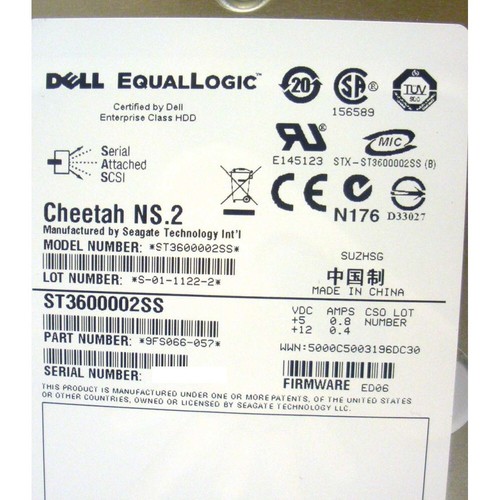 Dell 9FS066-057 EqualLogic 600GB 10k SAS Hard Drive - Picture 3 of 4