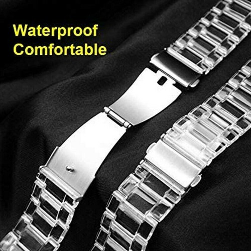 Cinturino bracciale resina trasparente CRYSTAL per Apple Watch 5 6 7 42 44 45mm - Zdjęcie 2 z 4