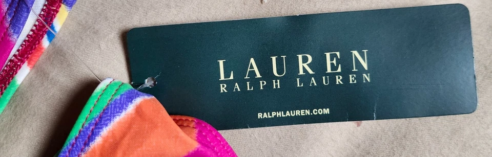 Traje de baño superior e inferior de bikini color arco iris Lauren Ralph Lauren talla 6 Foto 4 de 4