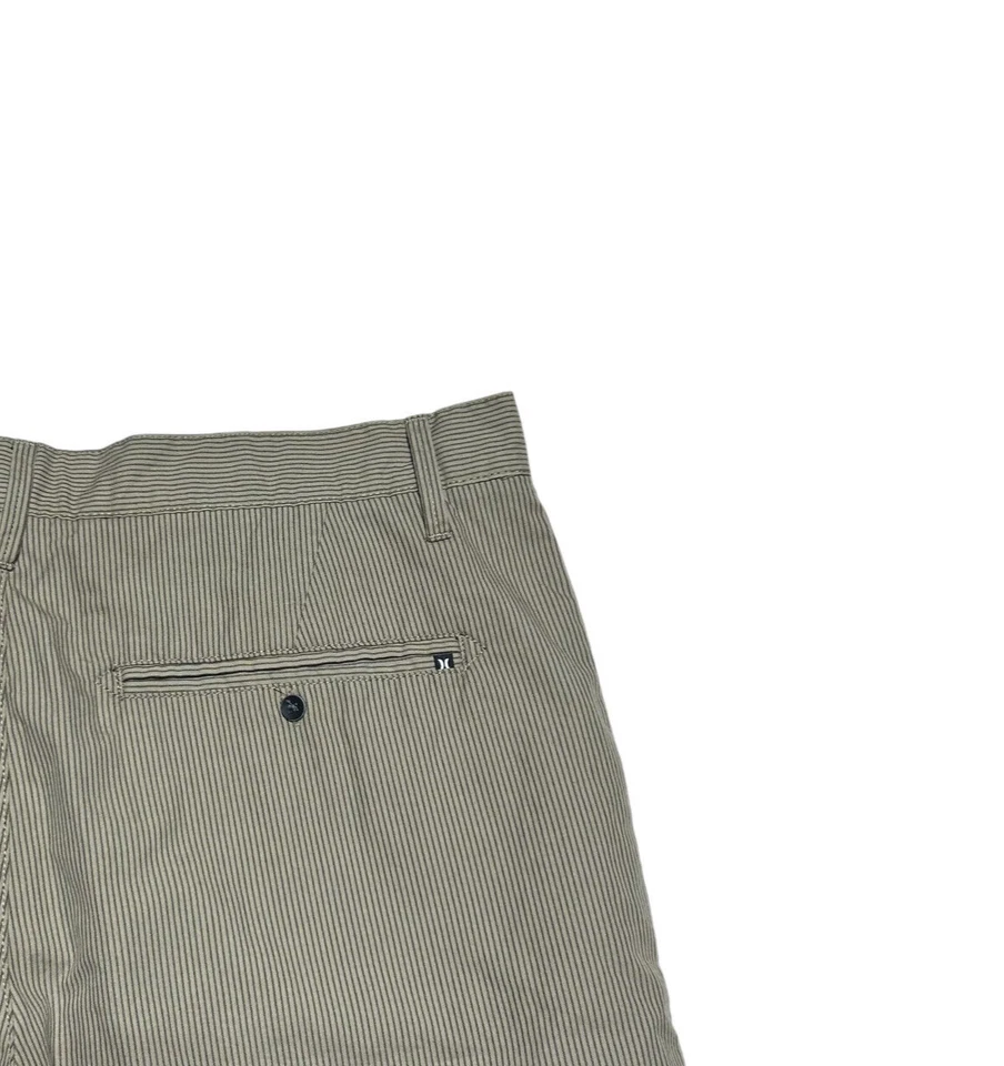 Pantalones Cortos Hurley Walk Para Hombres 32 Caqui Rayas Chino Frente Plano Informales Exterior Foto 3 de 4