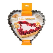 STAMPO TEGLIA CROSTATA A FORMA DI CUORE CM25X23X3H DECORA QUALITà PREMIUM