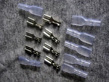 U.S. Seller - Female Spade Crimp Terminal 4.8mm Connector with Case - 20 pcs