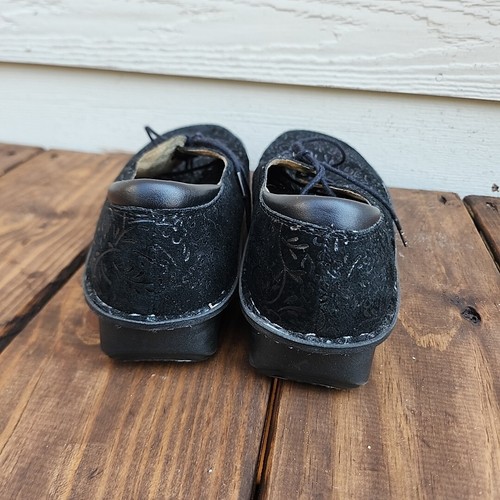 Alegria GR 40 Blumenmuster Schnürschuh schwarz Wildleder OHNE EINLEGESOHLEN!! Gebraucht - Bild 7 von 23