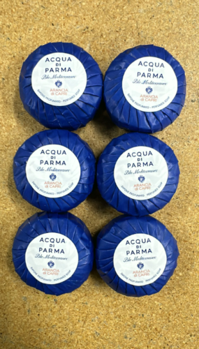 Acqua Di Parma Arancia Di Capri Blu Mediterraneo Wrapped Soap 50 Grams Set of 6 - Picture 2 of 2