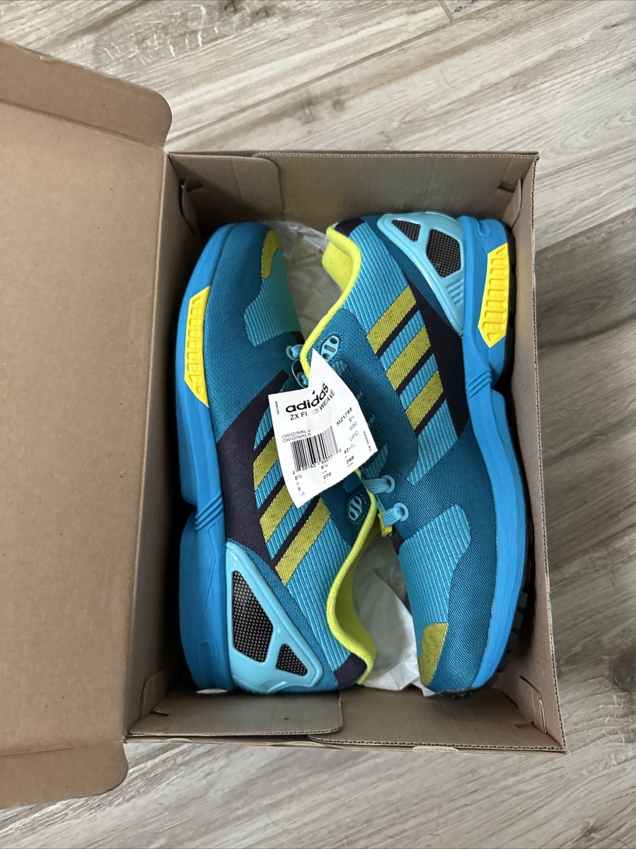 ADIDAS ORIGINALS ZX FLUX WEAVE OG AQUA BLUE PURPLE YELLOW ADIDAS ORIGINALS ZX FLUX WEAVE OG AQUA BLUE PURPLE YELLOW