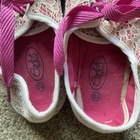 comfort trendz white lace sneakers with pink underlay & laces, women's 10 — photo 5