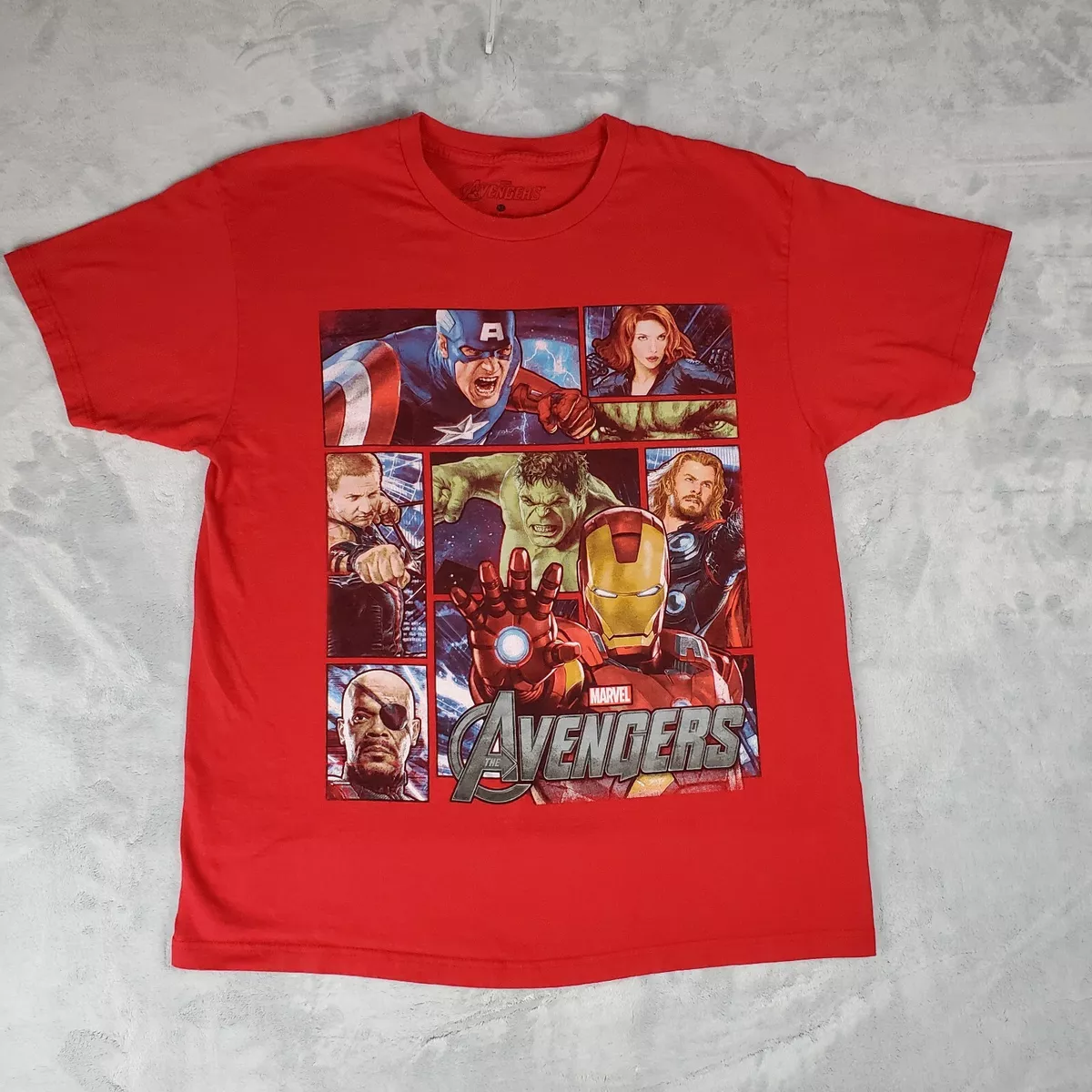 Avengers LA Marvel Tee Red Avengers | Graphic eBay Sleeve The Short 2012 Shirt XL