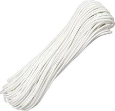 Atwood Rope MFG Parachute Cord White, 100 ft, Made in USA, RG1010H &