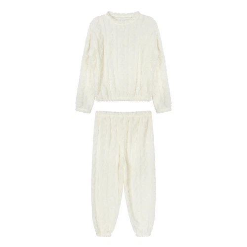 Womens Pajamas Set New Year Sleepwear Solid Color Homewear Elastic Waistband - Picture 23 of 79