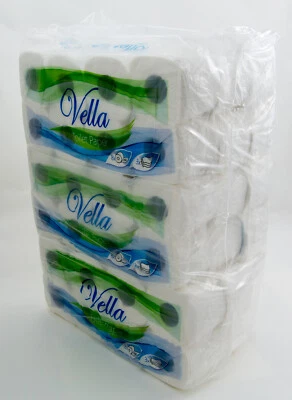 Vella Toilettenpapier 250 Blatt 3-lagig Zellstoff 72 Rollen