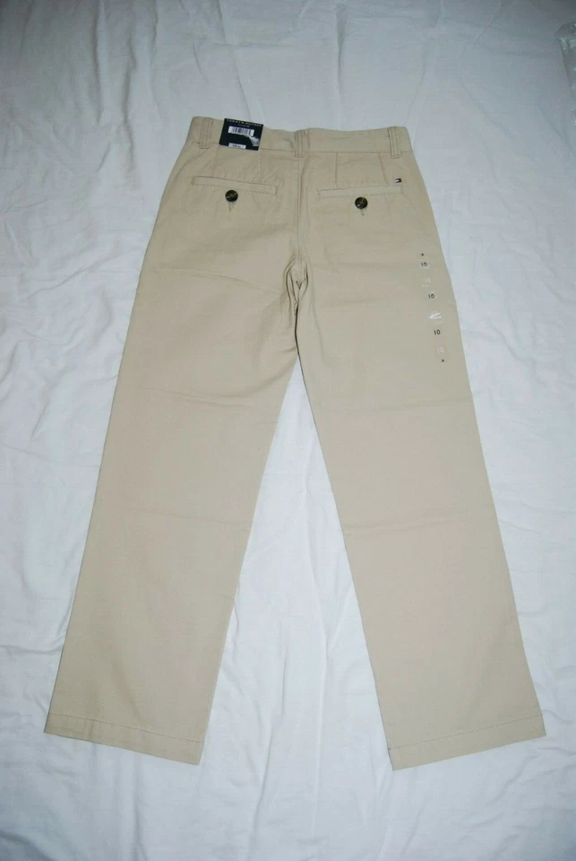 NUEVO Tommy Hilfiger Niño’s Uniforme Escolar Frente Plano Pantalones Talla 10 Viaje Caqui Foto 4 de 4