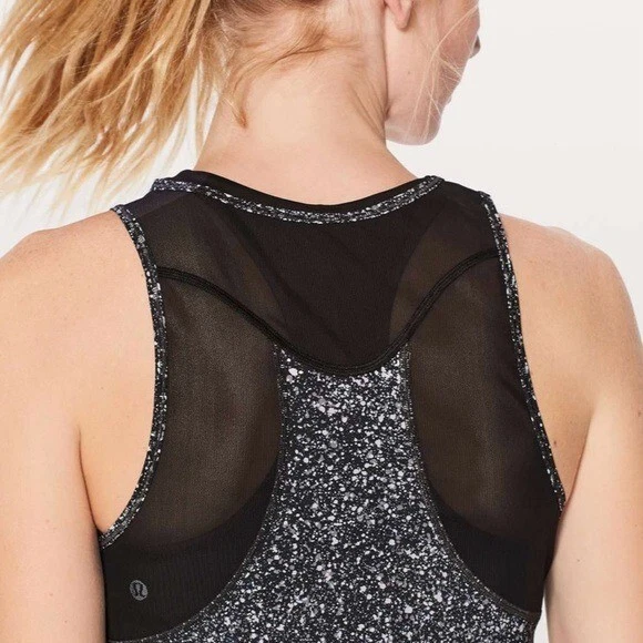 lululemon sculpt tank ii splatter black yoga tank-top