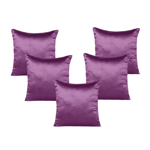 Cushion Cover Pillow Case Throw 18x18 Soft Decorative Solid Satin Pillow Shams - Picture 43 of 191