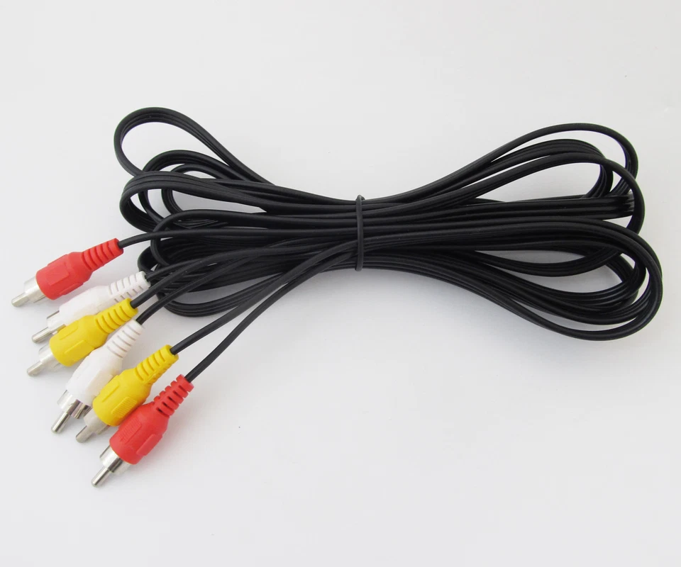 1pc 10ft AV TV Cable Triplets RCA Phono Male Plug Cable 3 RCA Male to 3 RCA Male - Image 2 of 3
