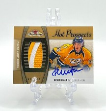 KEVIN FIALA 2015 Fleer Showcase #153 ROOKIE AUTOGRAPH PATCH /499 PREDATORS RC AU