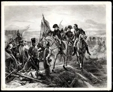 Napoleon Bonaparte Battle Friedland 8" x 10" Brown Brothers Vintage Picture C478