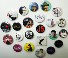 Pop Music Band Artist Buttons Pins Badges 20+ DESIGNS Mix & Match Gifts 