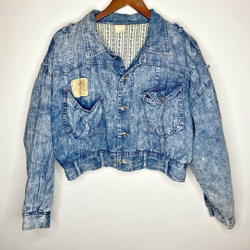 Vintage No! Jeans Denim Jacket 80s Acid 
