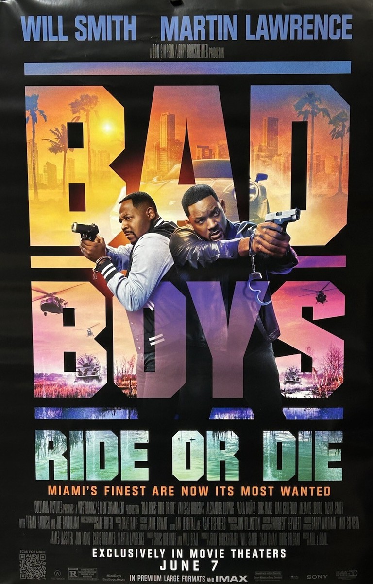 Bad Boys 4 Ride Or Die Original Theatrical Movie Poster DS 27X40