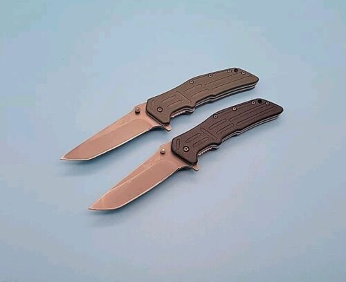 Kershaw 1980OL and 1980 Pocket Knives - Lot of 2 - Assisted Open - Liner Lock