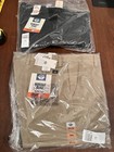 2 Pair Dockers Workday Mens Khaki  Smart 360 Flex Pants 36 x 34 Black Slim Fit