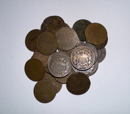 ☆ Early U.S. Two Cent CULL Coin ☆ 2 Cent Piece ☆ 1864-1873 ☆ Old Antique Coin ☆